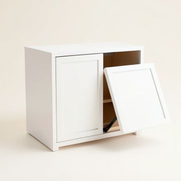 Laurel Brook Freestanding Pull-Out Hamper Cabinet - White (synthetic illustration; no displayed measurements)