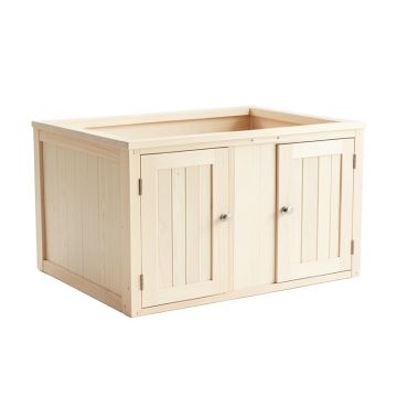 Flint Bluff Empty Furniture-Style Litter Enclosure - Ivory