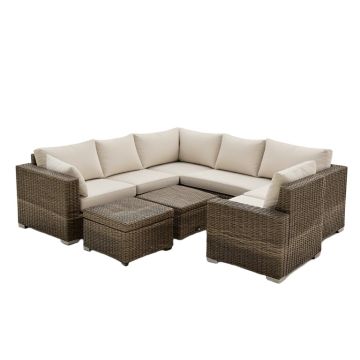 Cassville Patio Furniture 12 Piece Sectional Seating Group With Cushions