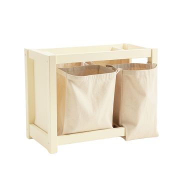 Juniper Dale Laundry Sorting Station With Plain Removable Bags - Cream