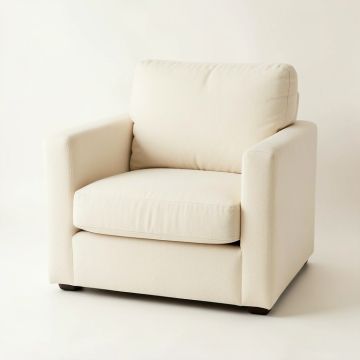 Hazel Crest Upholstered Armchair - Cream (synthetic illustration; no displayed measurements)