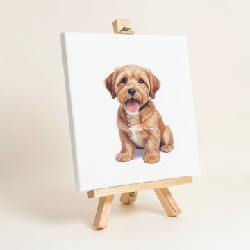 Dog Drumming Painting (synthetic illustration; no displayed measurements)