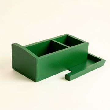 Juniper Bend Empty Coffee-Station Organizer - Green (synthetic illustration; no displayed measurements)