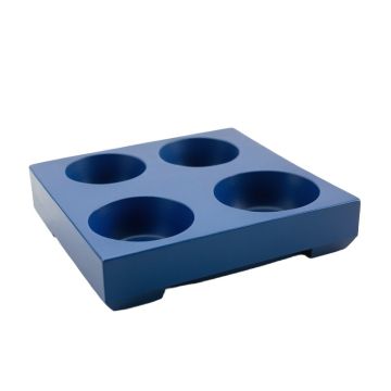 Briar Bend Pet Feeding Stand With Two Plain Empty Bowls - Blue