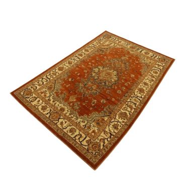Cassian Oriental Ocean/Rust Area Rug