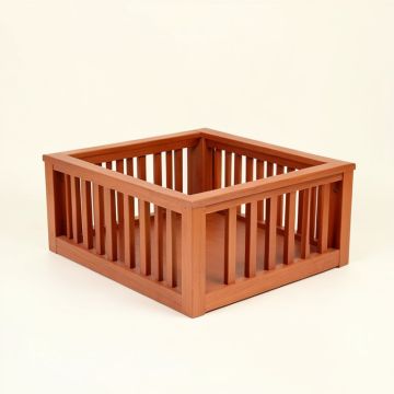 Oak Branch Empty Furniture-Style Pet Crate - Terracotta (synthetic illustration; no displayed measurements)
