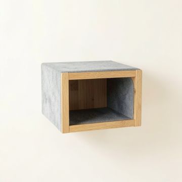 Hill Crest Wall-Mounted Cat Perch - Gray (synthetic illustration; no displayed measurements)