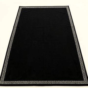 Dune Crest Rectangular Area Rug - Black (synthetic illustration; no displayed measurements)