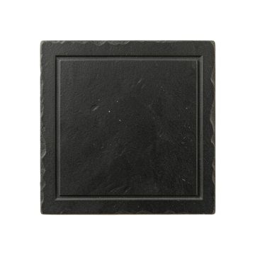 Olive Bend Uninstalled Square Decorative Tile - Black