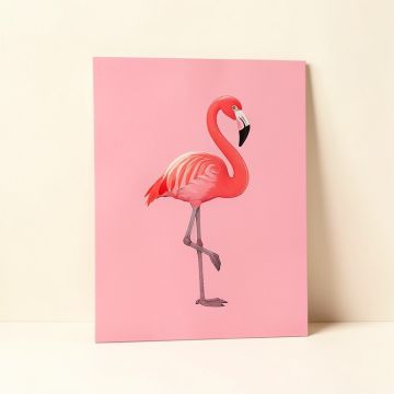 Rondon A Pink Flamingo Paper Print (synthetic illustration; no displayed measurements)