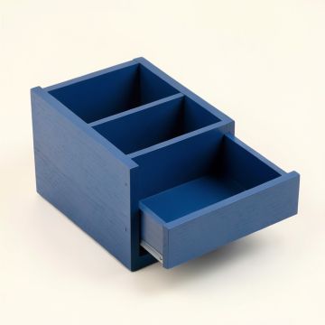 Meadow Bluff Empty Coffee-Station Organizer - Blue (synthetic illustration; no displayed measurements)