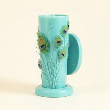 Peacock Blossom Duo Cup Iron Wall Sconce (synthetic illustration; no displayed measurements)