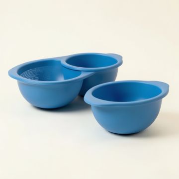 Homeries Silicone\T 3 Piece Colander Set (synthetic illustration; no displayed measurements)