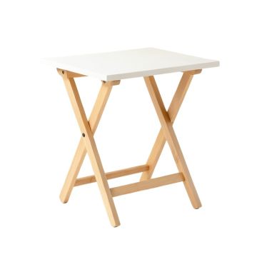 Hazel Bridge Compact Balcony Table - White