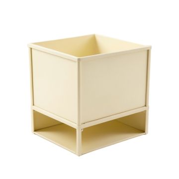 Flint Canyon Empty Raised Planter - Cream