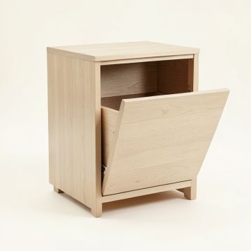 Ridge Brook Freestanding Pull-Out Hamper Cabinet - Beige (synthetic illustration; no displayed measurements)