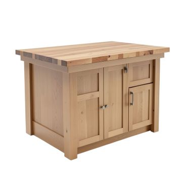 Deroche 3 Piece Kitchen Island Set With Butcher Block Top
