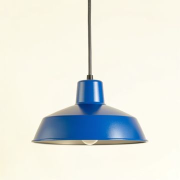 Glen Bridge Pendant Light Suspended From One Plain Cable - Blue (synthetic illustration; no displayed measurements)