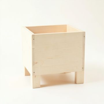 Harbor Branch Empty Raised Planter - Ivory (synthetic illustration; no displayed measurements)
