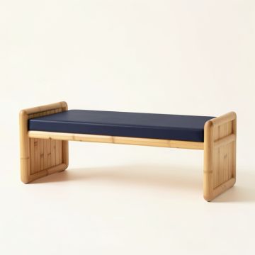 Juniper Arc Indoor Bench (synthetic illustration; no displayed measurements)