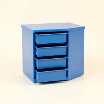 Harbor Crest Small-Parts Storage Drawer Cabinet - Blue (synthetic illustration; no displayed measurements)