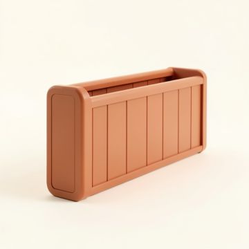 Ash Bend Narrow Outdoor Storage Bench - Terracotta (synthetic illustration; no displayed measurements)