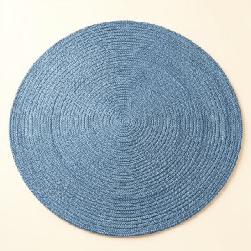Field Bluff Round Area Rug - Blue (synthetic illustration; no displayed measurements)