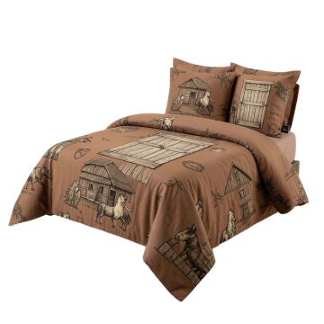 Vintage Rustic Wooden Door Of Old Barn Duvet Cover Set