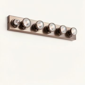 Branford 6 - Light Rubbed Bronze Vanity Light (synthetic illustration; no displayed measurements)