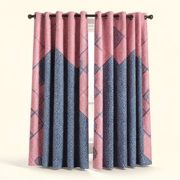 Brookvale Moroccan Old Fashion Ottoman Arch Door Surrounded By Digital Featured Sacred Geometry Motif Graphic Print & Text Semi-Sheer Rod Pocket Curtain Panel (synthetic illustration; no displayed measurements)