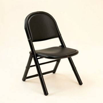 Ridge Crest Folding Outdoor Chair - Black (synthetic illustration; no displayed measurements)