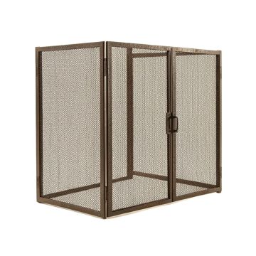 Mandu 3 Panel Steel Fireplace Screen