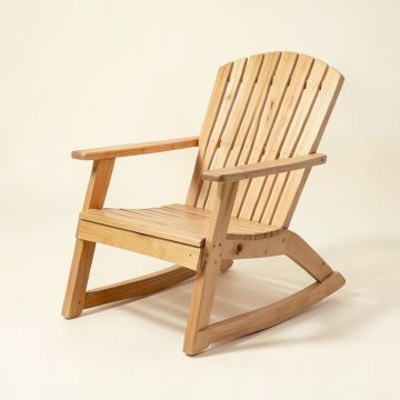Amayah Solid Pine Wood Patio Rocking Chair (synthetic illustration; no displayed measurements)