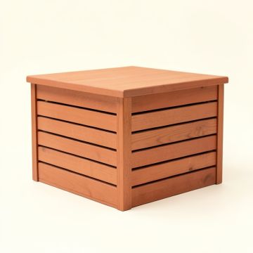 Laurel Arc Closed Outdoor Storage Box - Terracotta (synthetic illustration; no displayed measurements)