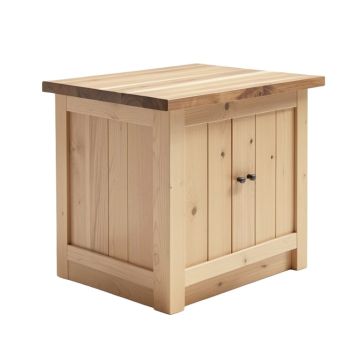 Crugers Shutter Door Kitchen Island With Butcher Block Top