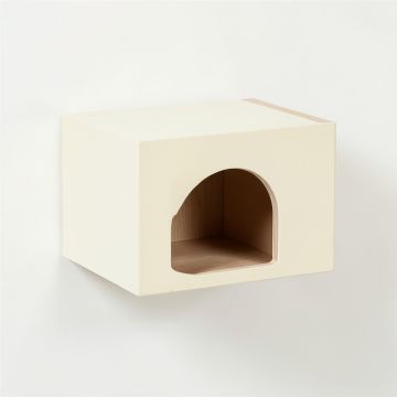 Ridge Bend Wall-Mounted Cat Perch - Cream (synthetic illustration; no displayed measurements)