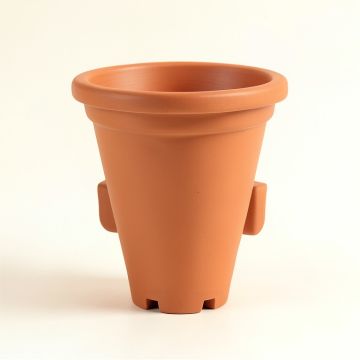 Hill Brook Empty Railing Planter With Integral Brackets - Terracotta (synthetic illustration; no displayed measurements)