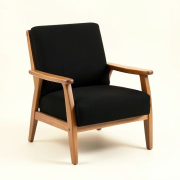 Juniper Falls Upholstered Armchair - Black (synthetic illustration; no displayed measurements)