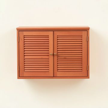 Juniper Bridge Wall-Mounted Entry Cabinet - Terracotta (synthetic illustration; no displayed measurements)