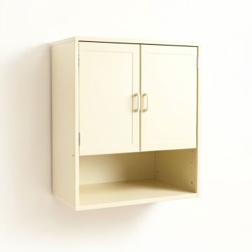 River Crossing Wall-Mounted Laundry Cabinet - Ivory (synthetic illustration; no displayed measurements)