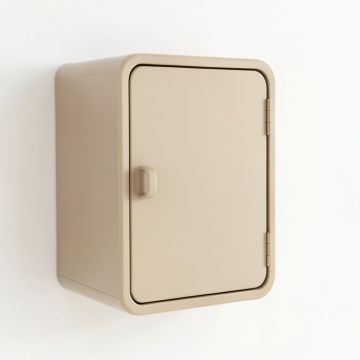 Pine Brook Wall-Mounted Laundry Cabinet - Beige (synthetic illustration; no displayed measurements)
