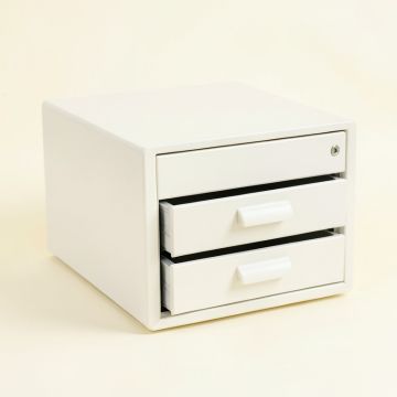 Glen Bridge Small-Parts Storage Drawer Cabinet - White (synthetic illustration; no displayed measurements)