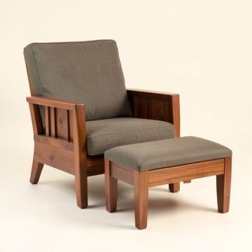 Choudhury 28 '' Wide Armchair And Ottoman (synthetic illustration; no displayed measurements)