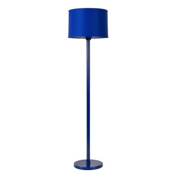 Linden Bridge Floor Lamp With A Plain Fabric Shade - Blue