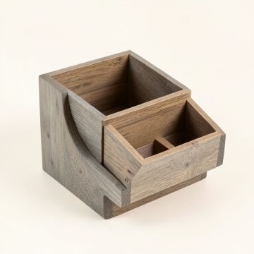 Meadow Arc Empty Coffee-Station Organizer - Gray (synthetic illustration; no displayed measurements)