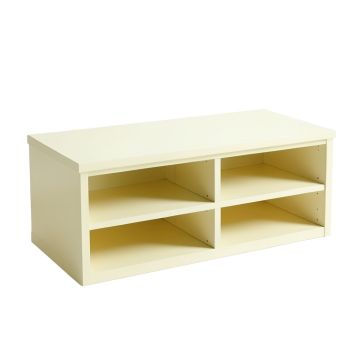 River Edge Shoe Storage Bench - Ivory (synthetic illustration; no displayed measurements)
