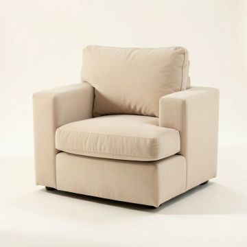 Hill Bluff Upholstered Armchair - Beige (synthetic illustration; no displayed measurements)