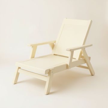 Hazel Canyon Outdoor Lounge Chair - Cream (synthetic illustration; no displayed measurements)