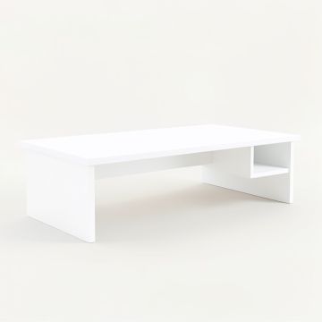 Maple Bridge Desktop Monitor Riser - White (synthetic illustration; no displayed measurements)