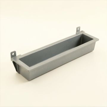 Oak Dale Empty Railing Planter With Integral Brackets - Gray (synthetic illustration; no displayed measurements)